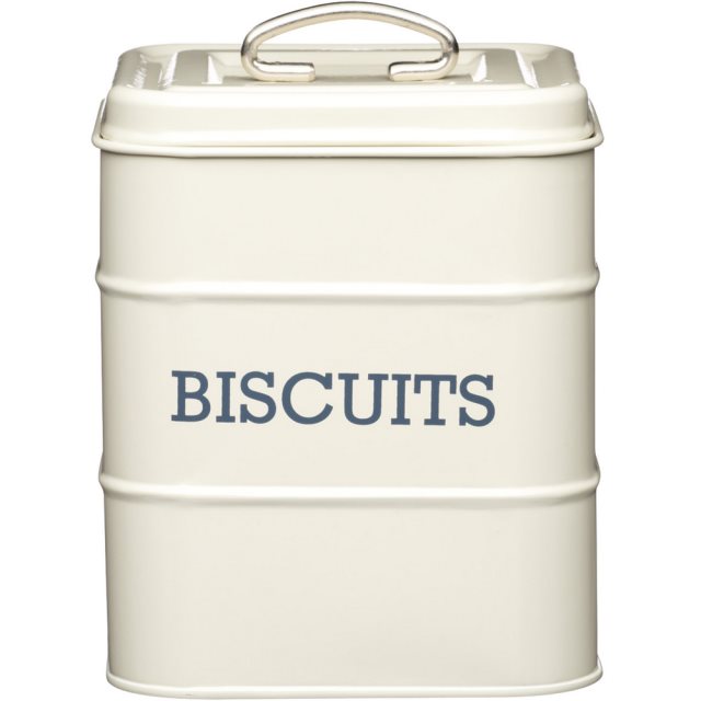 【KitchenCraft】復古餅乾密封罐(奶油黃)  |  保鮮罐 咖啡罐 收納罐 零食罐 儲物罐