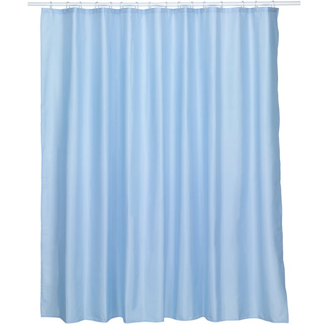 【KELA】簡約防水浴簾(藍180cm)  |  乾溼分離 浴室隔簾