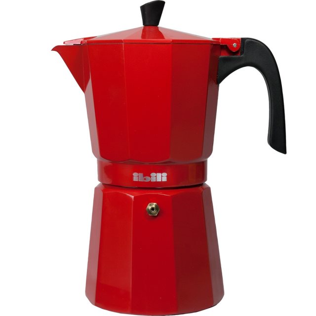 【ibili】Bahia義式摩卡壺(紅3杯)  |  濃縮咖啡 摩卡咖啡壺