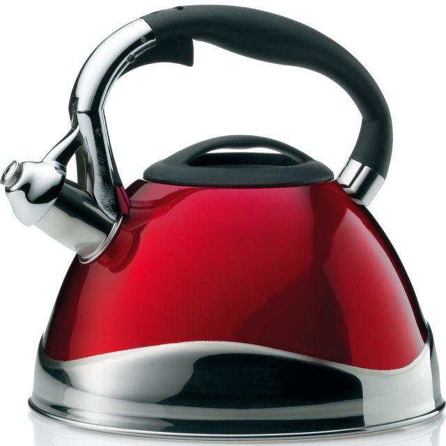 【KELA】不鏽鋼笛音壺(紅3L)  |  煮水壺 燒水壺
