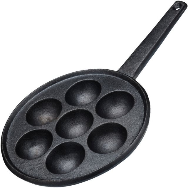 【KitchenCraft】7格鬆餅鑄鐵鍋  |  平底鑄鐵烤盤 煎盤