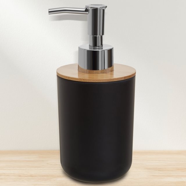 【Premier】Canyon竹纖維洗手乳罐(黑300ml)  |  按壓瓶 分裝瓶 乳液瓶 沐浴乳罐