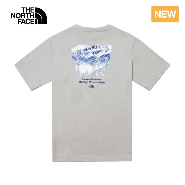 The North Face北面TNF雪山印花T-Shirt(灰)XL