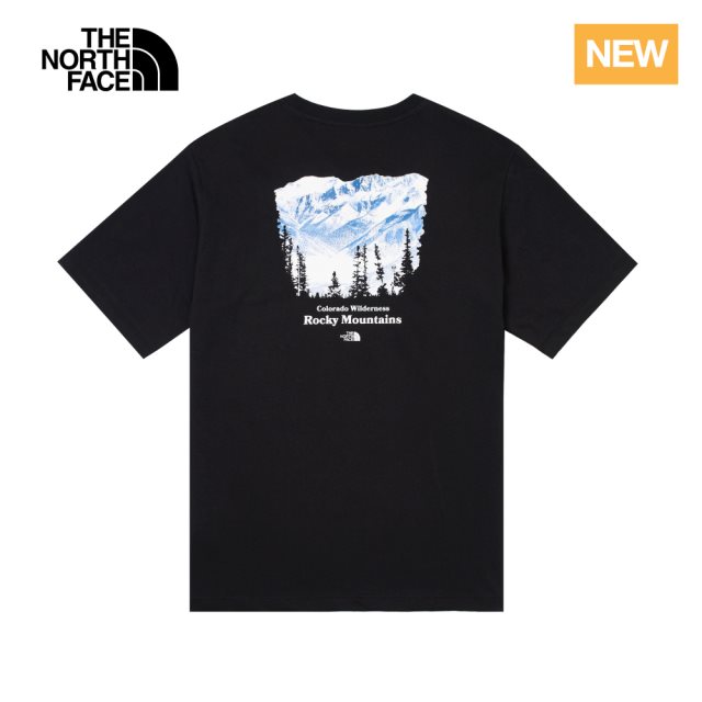 The North Face北面TNF雪山印花T-Shirt(黑)L