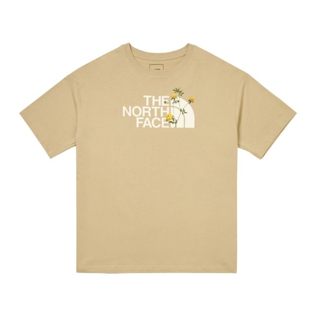 The North Face北面TNF女LOGO花卉T-Shirt(粉)M