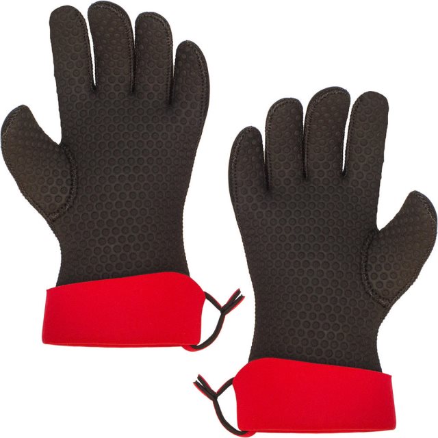 【KitchenGrips】五指止滑隔熱手套(黑L一對)  |  防燙手套 烘焙耐熱手套