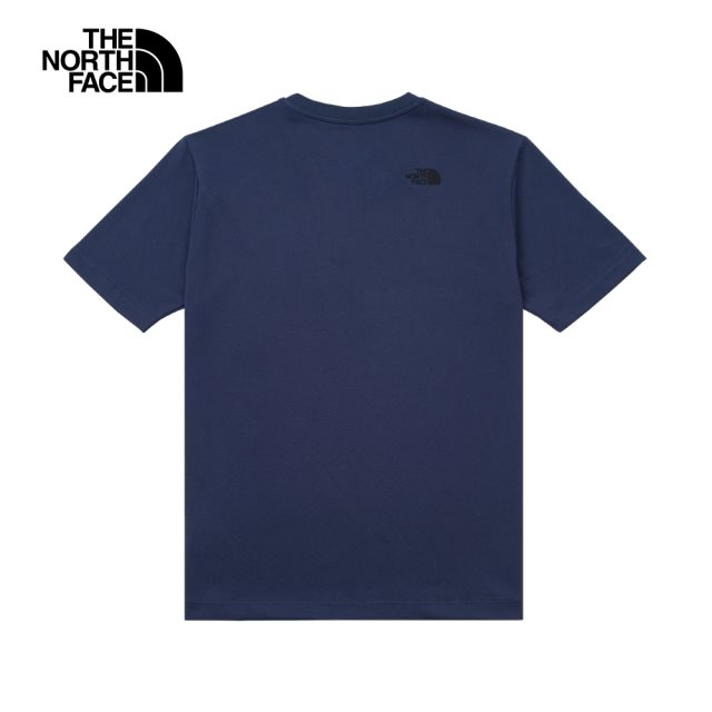 The North Face北面TNF拉鍊T-Shirt(藍)L