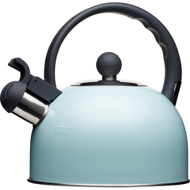 【KitchenCraft】復古笛音壺(藍1.3L)  |  煮水壺 燒水壺
