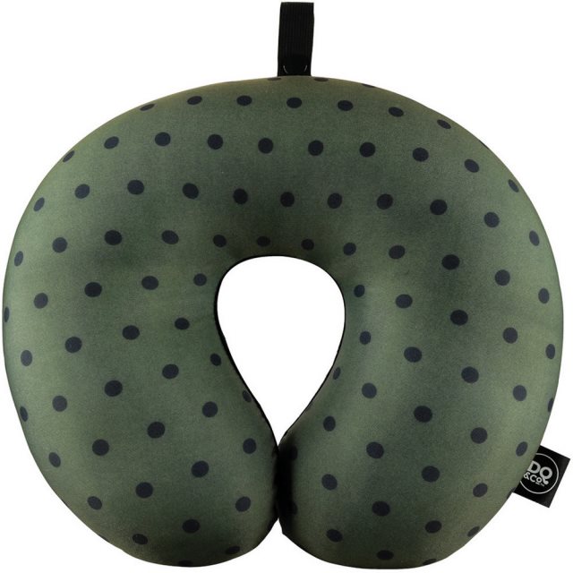 【DQ&CO】緩衝顆粒護頸枕(墨綠黑點)  |  午睡枕 飛機枕 旅行枕 護頸枕 U行枕