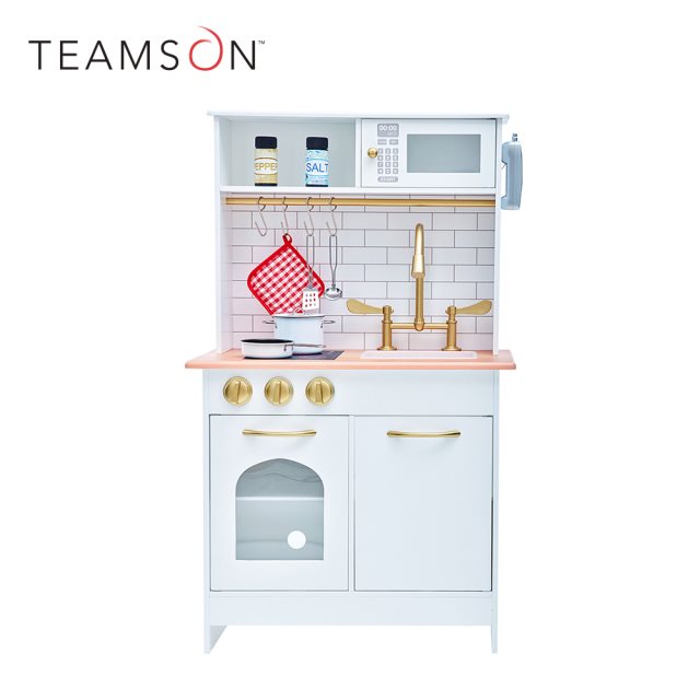 國都嚴選【TEAMSON】 小廚師波士頓現代玩具廚房-白金款