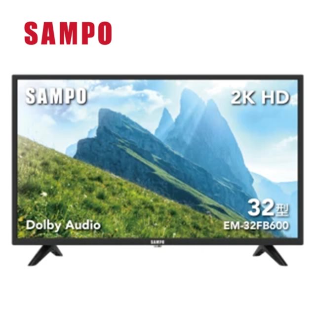 感恩祭【聲寶 SAMPO】32型LED液晶顯示器+MT-600視訊盒(無安裝)EM-32FB600