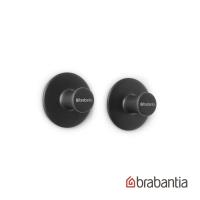 【Brabantia】壁掛式毛巾鉤(2入)-深灰