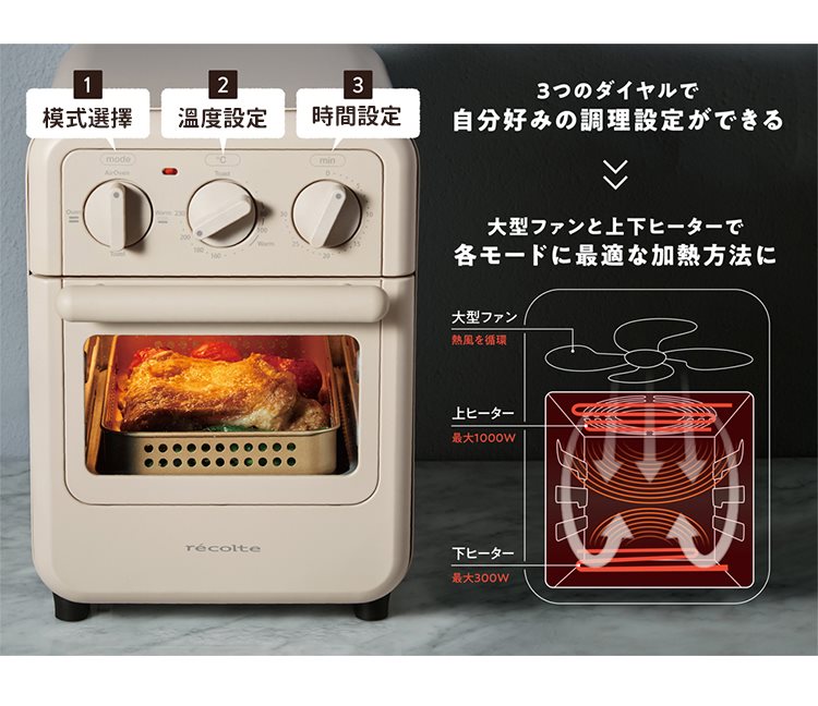 HOTAI購｜【recolte 麗克特】Air Oven Toaster 氣炸烤箱RFT-1