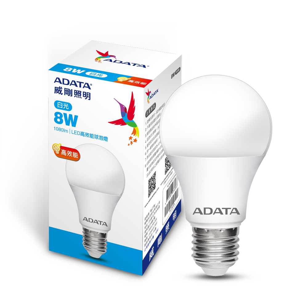 【ADATA 威剛】8W 高效能LED(135lmW)球泡燈