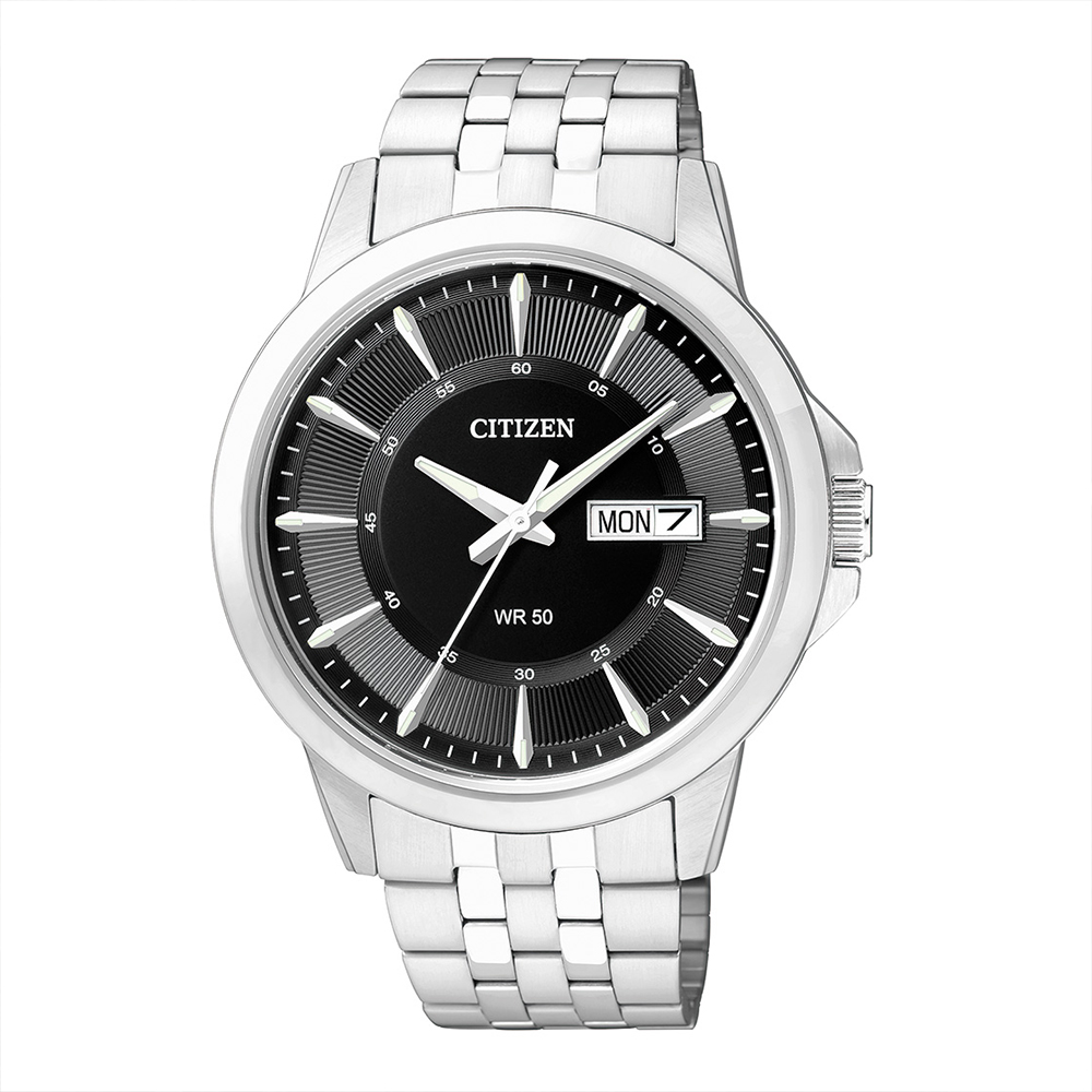 【CITIZEN 星辰】BF2011-51E 簡約男爵風 三針 日期顯示 石英錶 不鏽鋼 腕錶 41mm