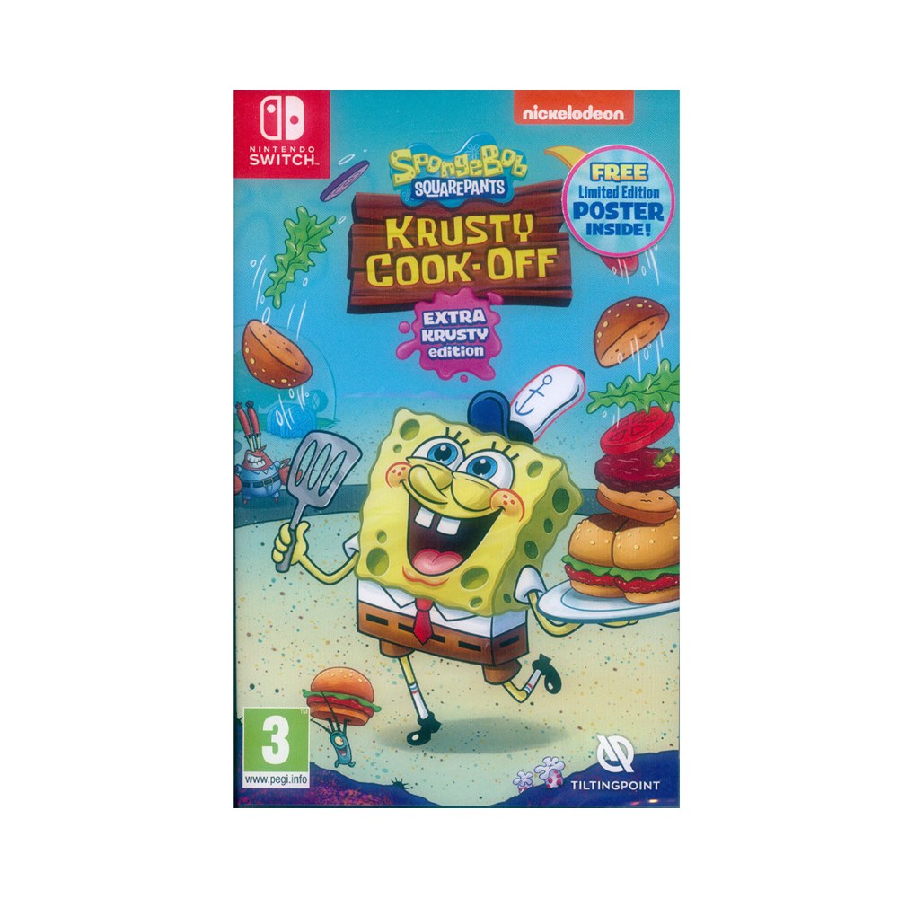 Nintendo Switch《海綿寶寶：蟹堡王烹飪大挑戰 超大蟹堡王版 SpongeBob》中英日文歐版