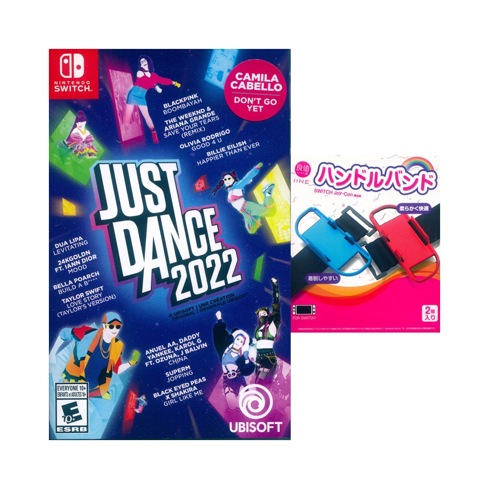 Nintendo Switch《舞力全開 2022 + 良值 NS JOY-CON 手把腕帶 經典紅藍 L311》中文美版