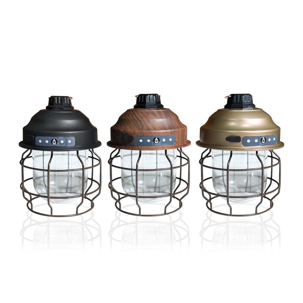 【Woori】Woori 戶外露營松果燈 防水復古鐵道吊燈(LED 防水露營燈)