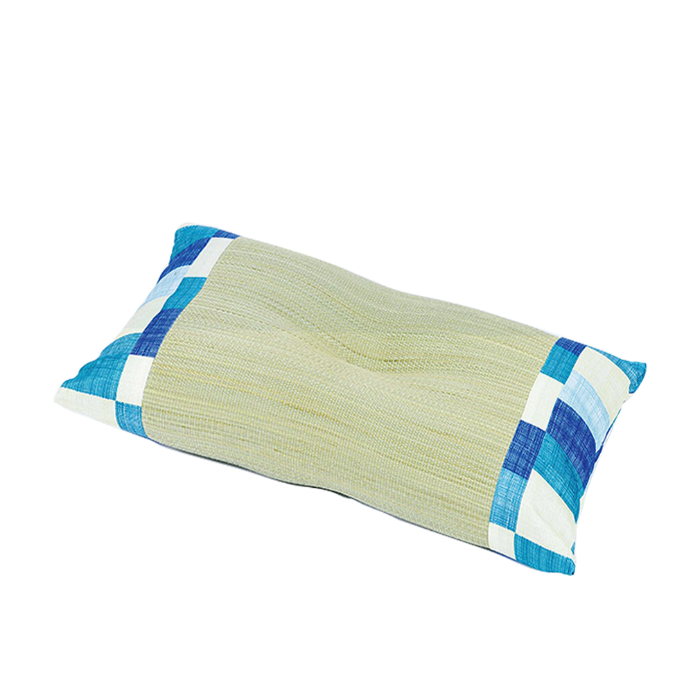 預購【日本池彥IKEHIKO】日本製藺草蓆清涼除臭枕頭30×50CM-和風藍色款#好眠舒壓