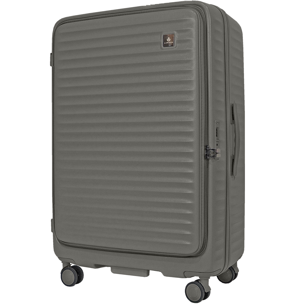 【LAMADA】29吋極簡漫遊系列前開式旅行箱/行李箱(燻木棕)