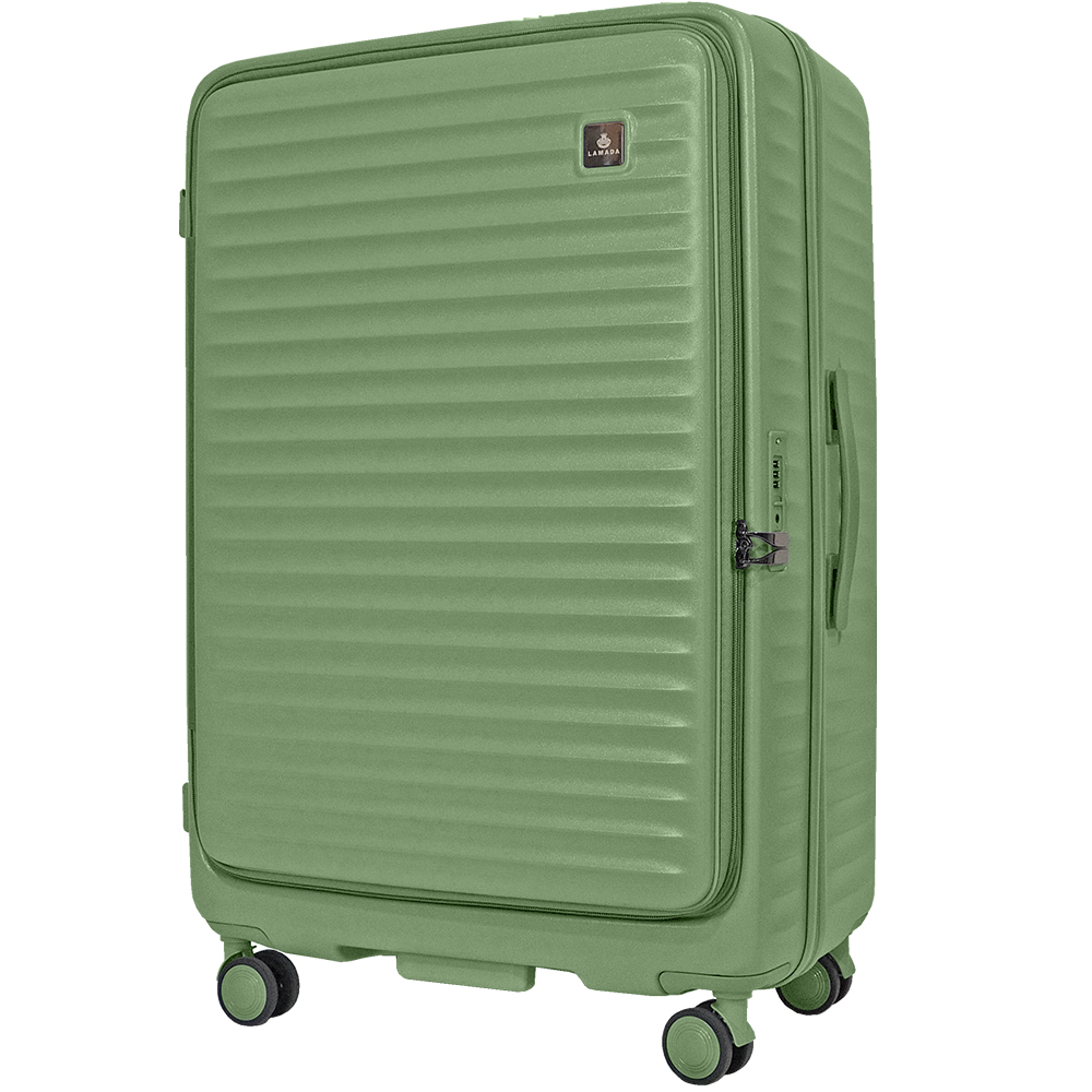 【LAMADA】29吋極簡漫遊系列前開式旅行箱/行李箱(酪梨綠)