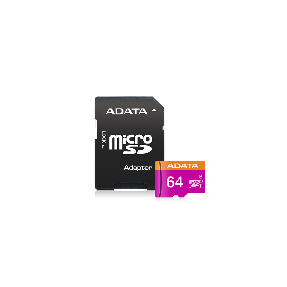 【ADATA威剛】Premier microSDXC UHS-I C10 64G記憶卡 (附轉卡)