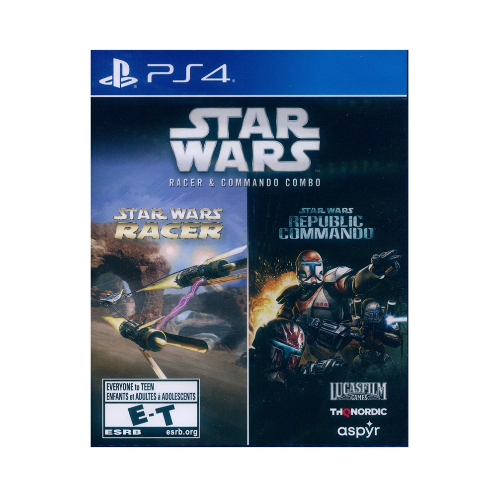 PS4《星際大戰極速飛梭與突擊隊組合Star Wars Racer and Commando Combo》英文美版