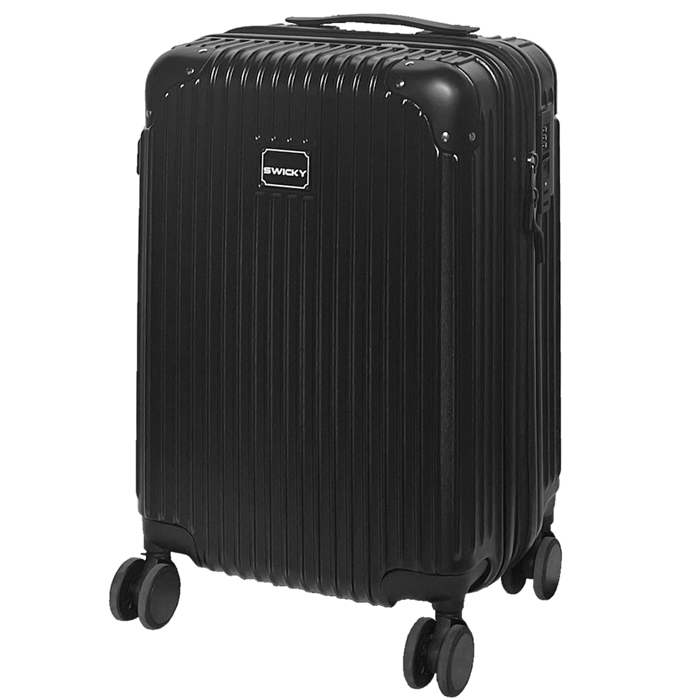 【SWICKY】20吋都市經典系列登機箱/行李箱(黑)送1個後背包#年中慶