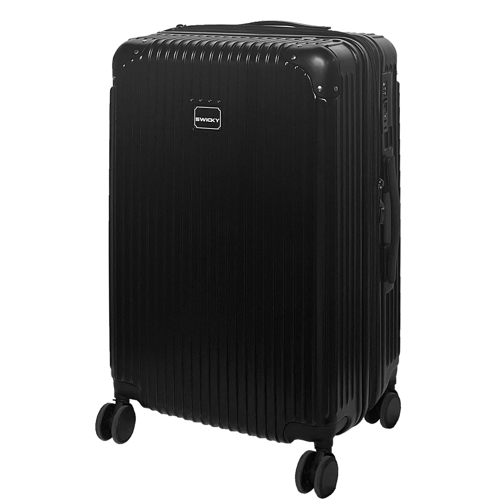 【SWICKY】24吋都市經典系列旅行箱/行李箱(黑)送1個後背包#年中慶