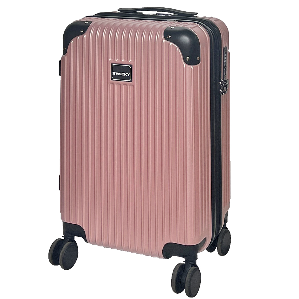 【SWICKY】20吋都市經典系列登機箱/行李箱(玫瑰金)送1個後背包#年中慶