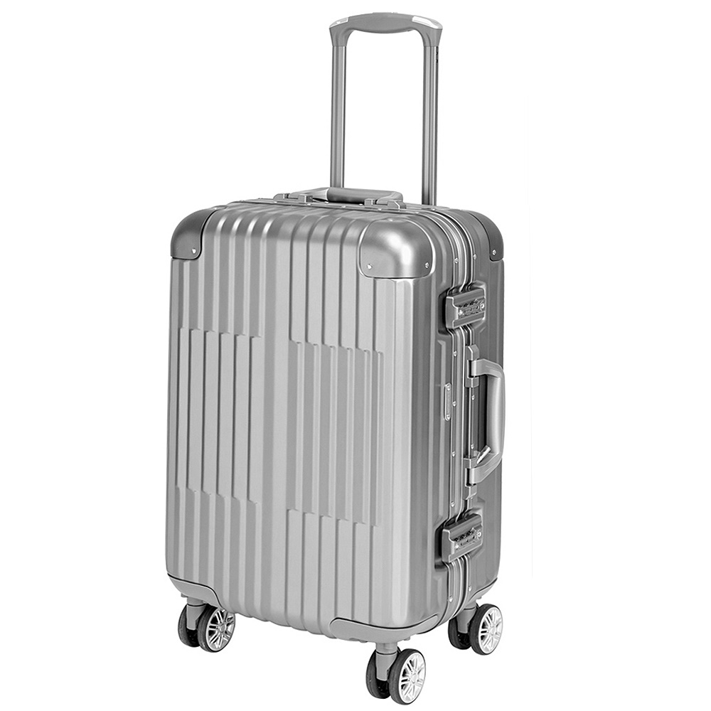 【ALAIN DELON 亞蘭德倫】20吋 絕代風華系列全鋁行李箱(灰)送1個後背包#年中慶