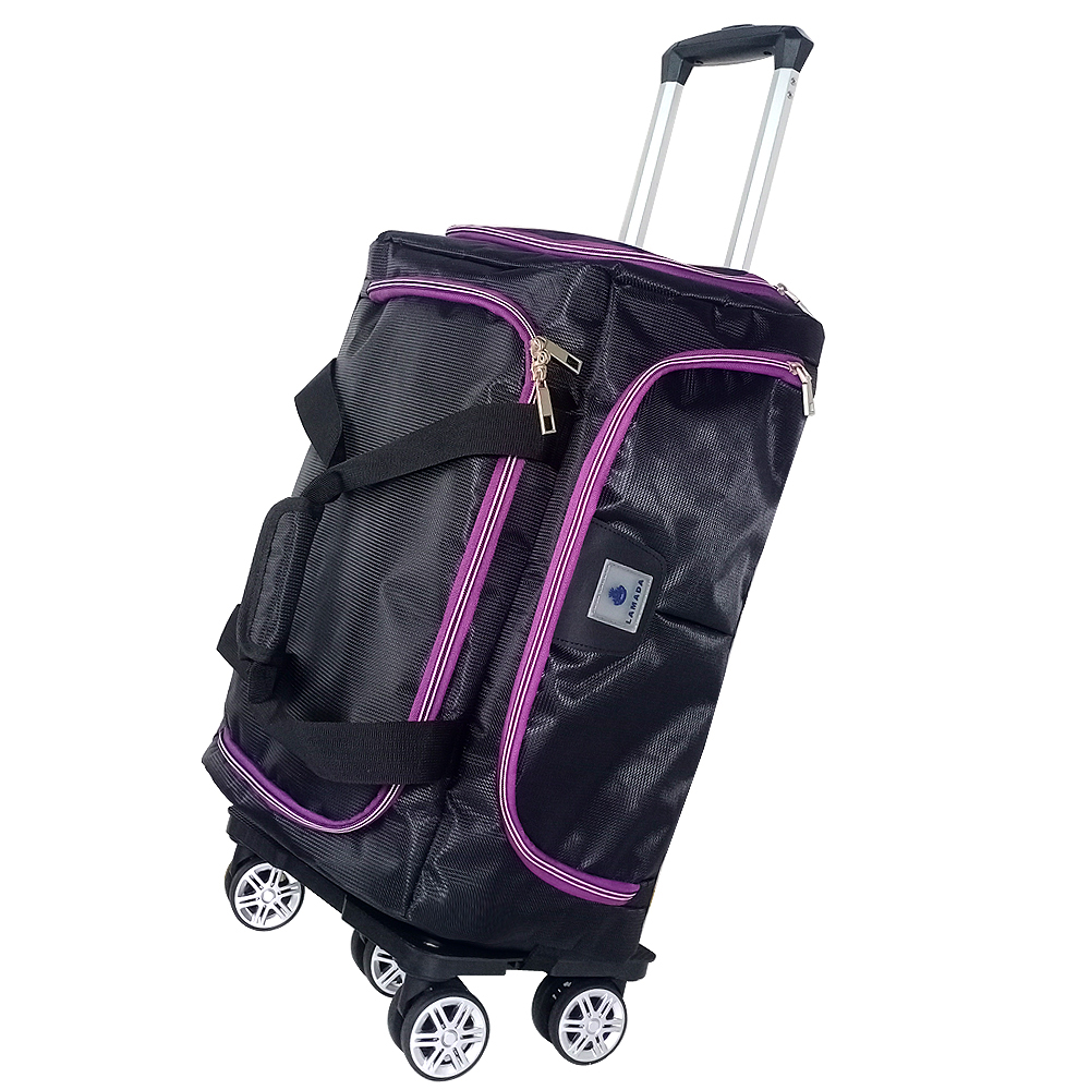 【Lamada 藍盾】大容量專利可拆式拉桿旅行袋(紫)#年中慶