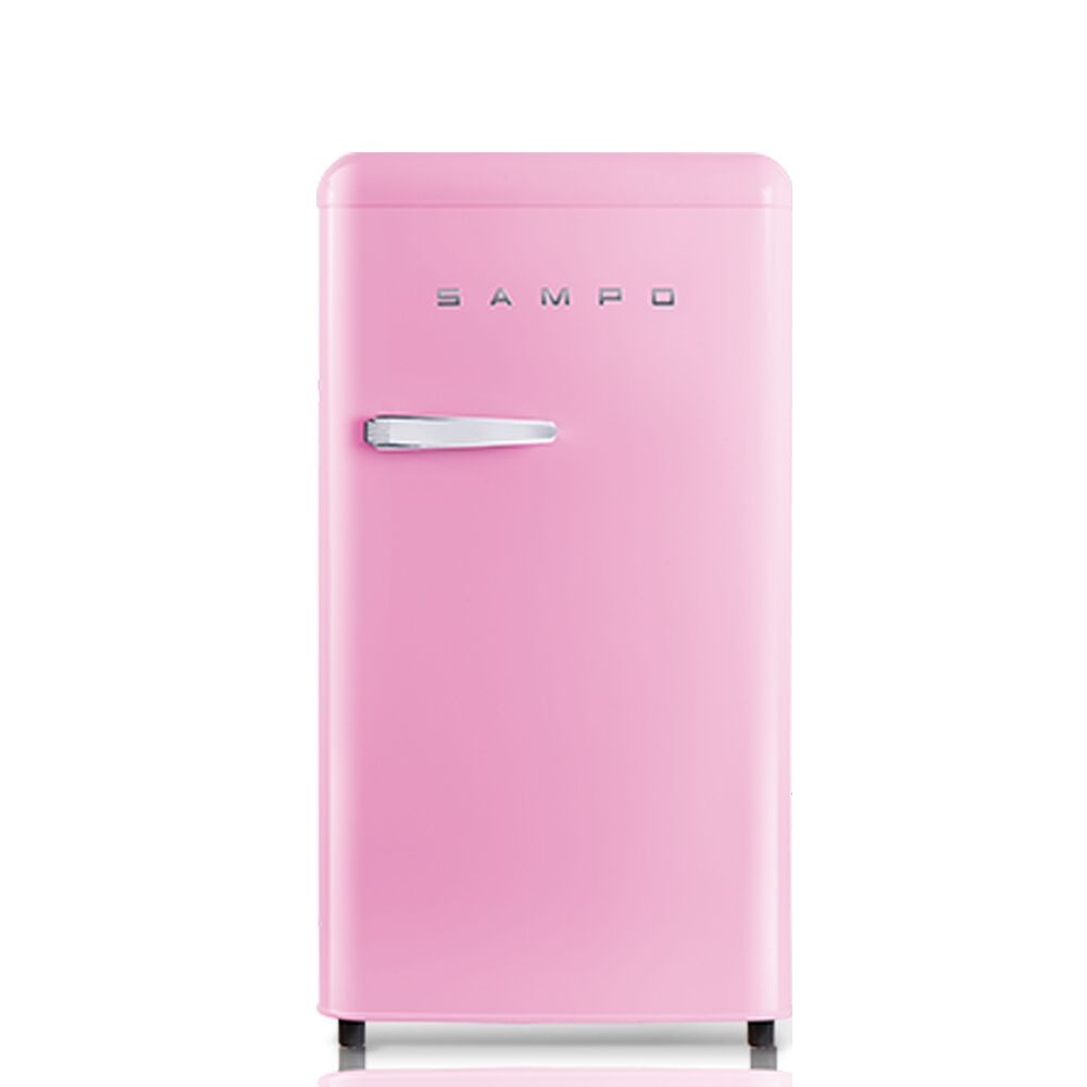 聲寶【SR-C10(P)】99公升單門粉彩紅冰箱(無安裝)(7-11商品卡300元)