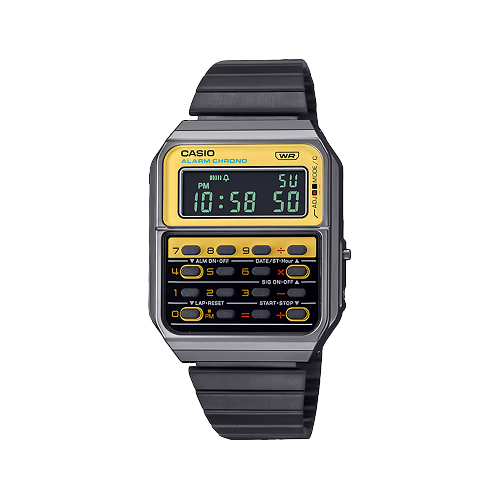 【CASIO 卡西歐】CA-500WEGG 復古70年代 經典 八位數計算機 懷舊 數位錶 手錶 34mm