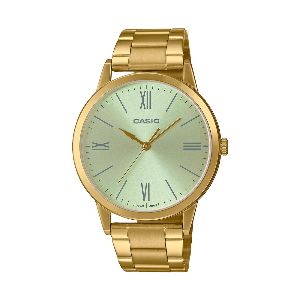 【CASIO卡西歐】 MTP-E600G 流線型 精緻時尚 羅馬數字 腕錶 手錶 41mm