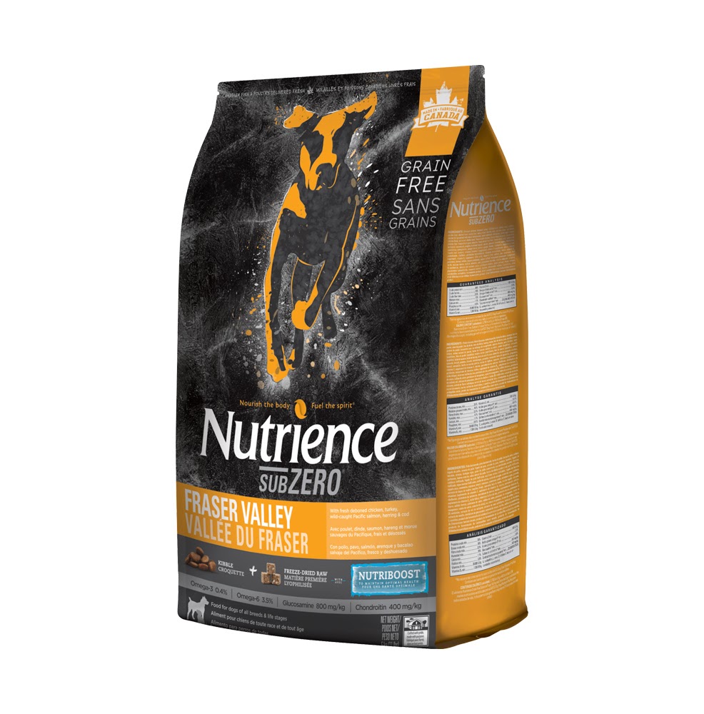 線上寵物展【Nutrience 紐崔斯】SUBZERO黑鑽頂極無穀犬+凍乾系列-火雞肉+雞肉+鮭魚口味-2.27kg #主食#乾糧#狗#犬#萌寵