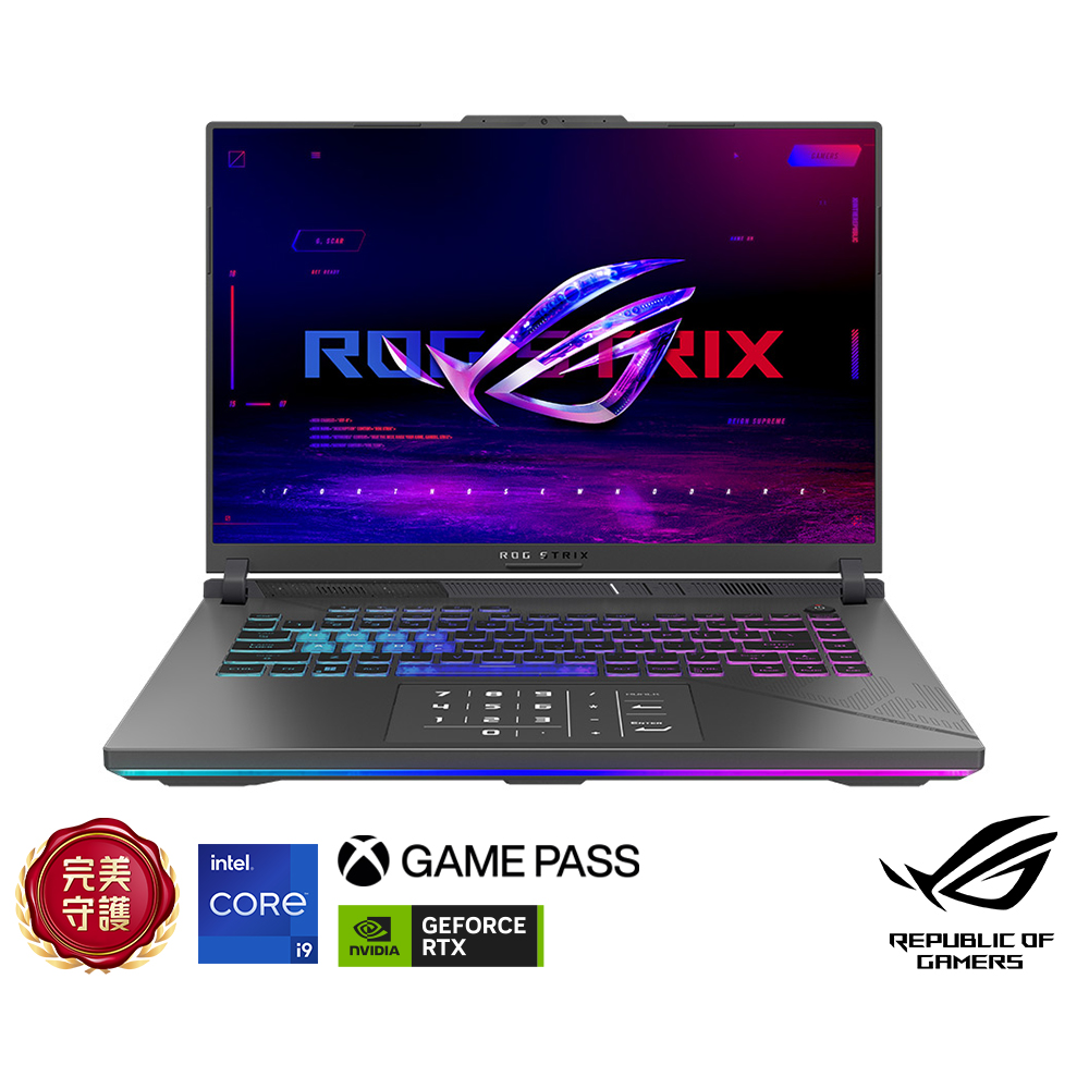 ASUS華碩 ROG Strix G16 G614JI-0041C13980HX-NBL (i9-13980HX/16G/1TB PCIe/RTX 4070/16/W11)