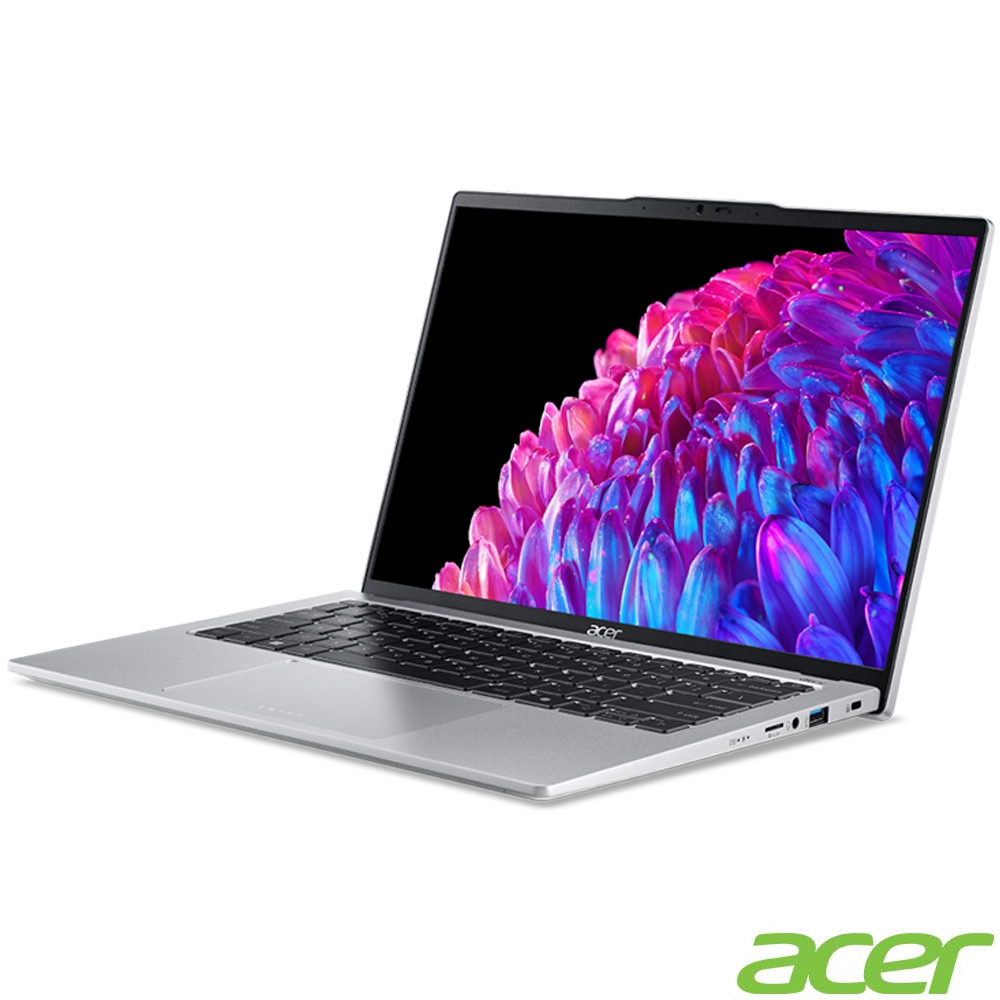 ACER宏碁 Swift GO 14吋 輕薄AI OLED筆電銀色(Ultra 7 155H/32GB/512GB/WIN11/SFG14-73-790E)