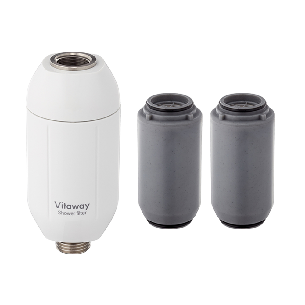 【Vitaway】森林SPA活水沐浴器 活性碳 除氯 過濾器+替換濾心2組-陳月卿推薦(公司貨)